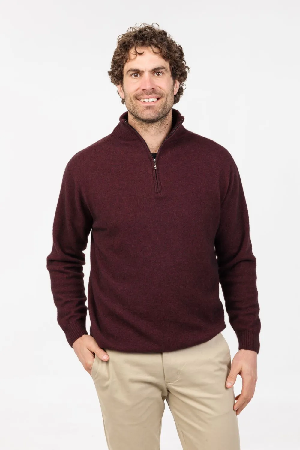 LIGHTWEIGHT HALF ZIP SWEATER
