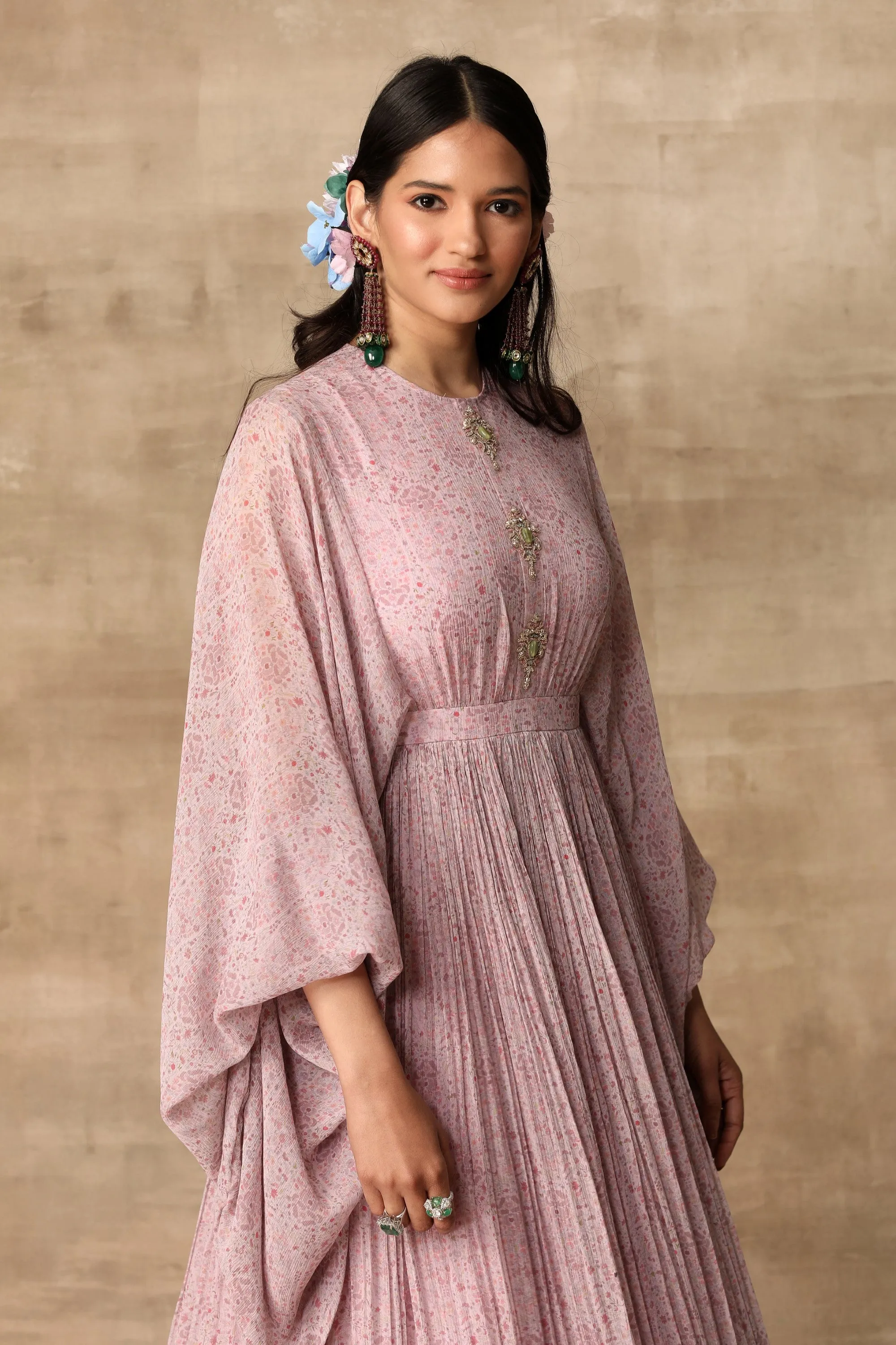 Lilac Paisley Printed Anarkali