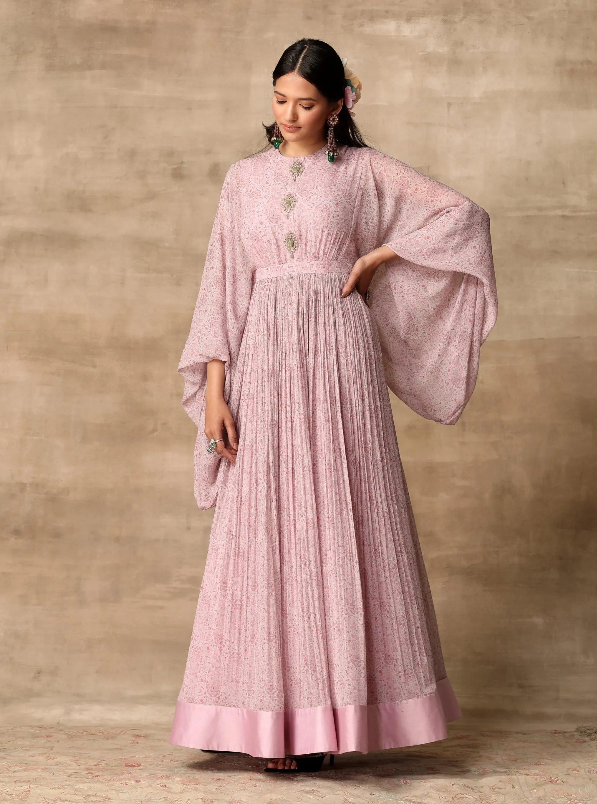 Lilac Paisley Printed Anarkali