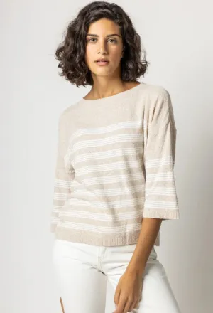 Lilla P Oversized Striped Boatneck