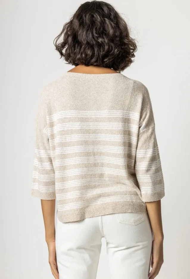 Lilla P Oversized Striped Boatneck