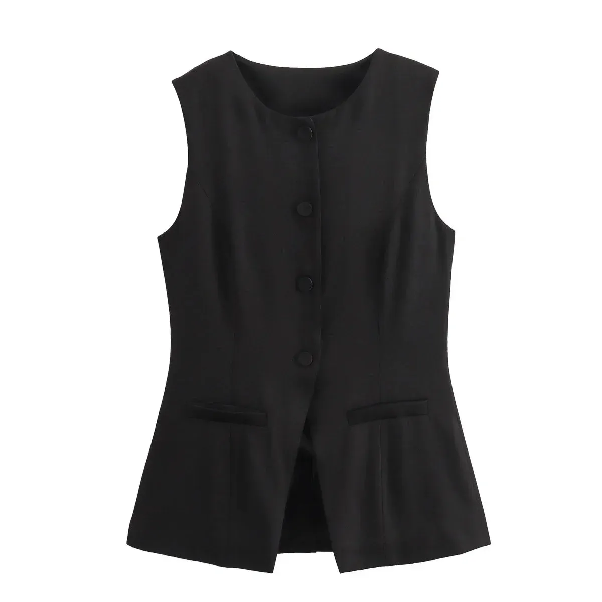 Liora - Sleeveless White Vest