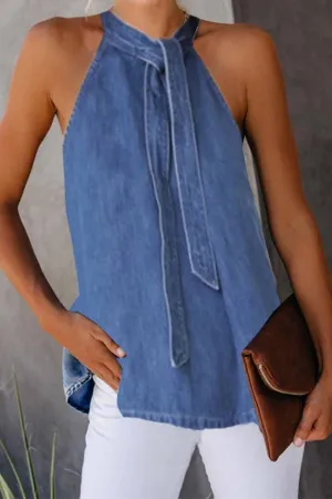 Loose Round Neck Vest Top