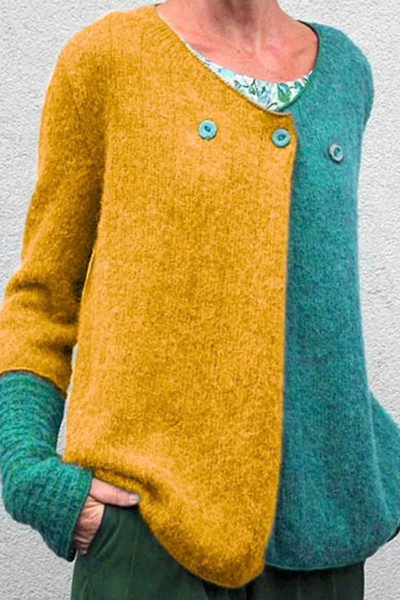 Loose Stitching Knitted Sweater