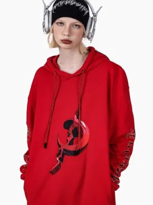 Loose unisex hooded sweatshirt