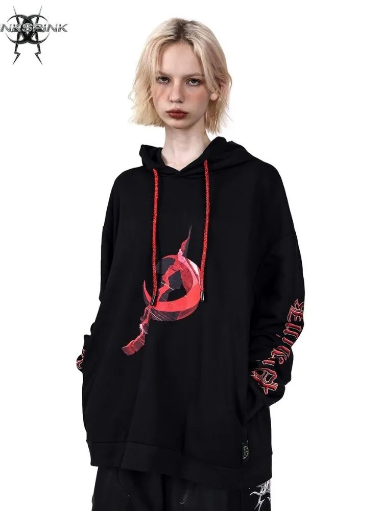 Loose unisex hooded sweatshirt