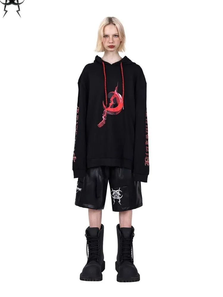 Loose unisex hooded sweatshirt
