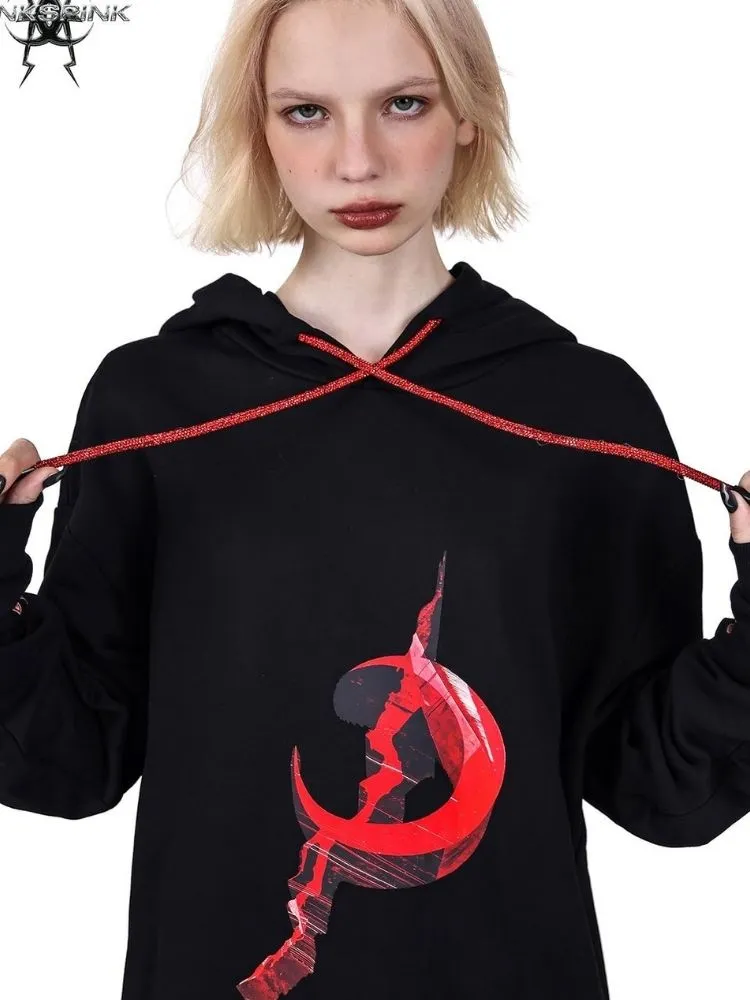 Loose unisex hooded sweatshirt