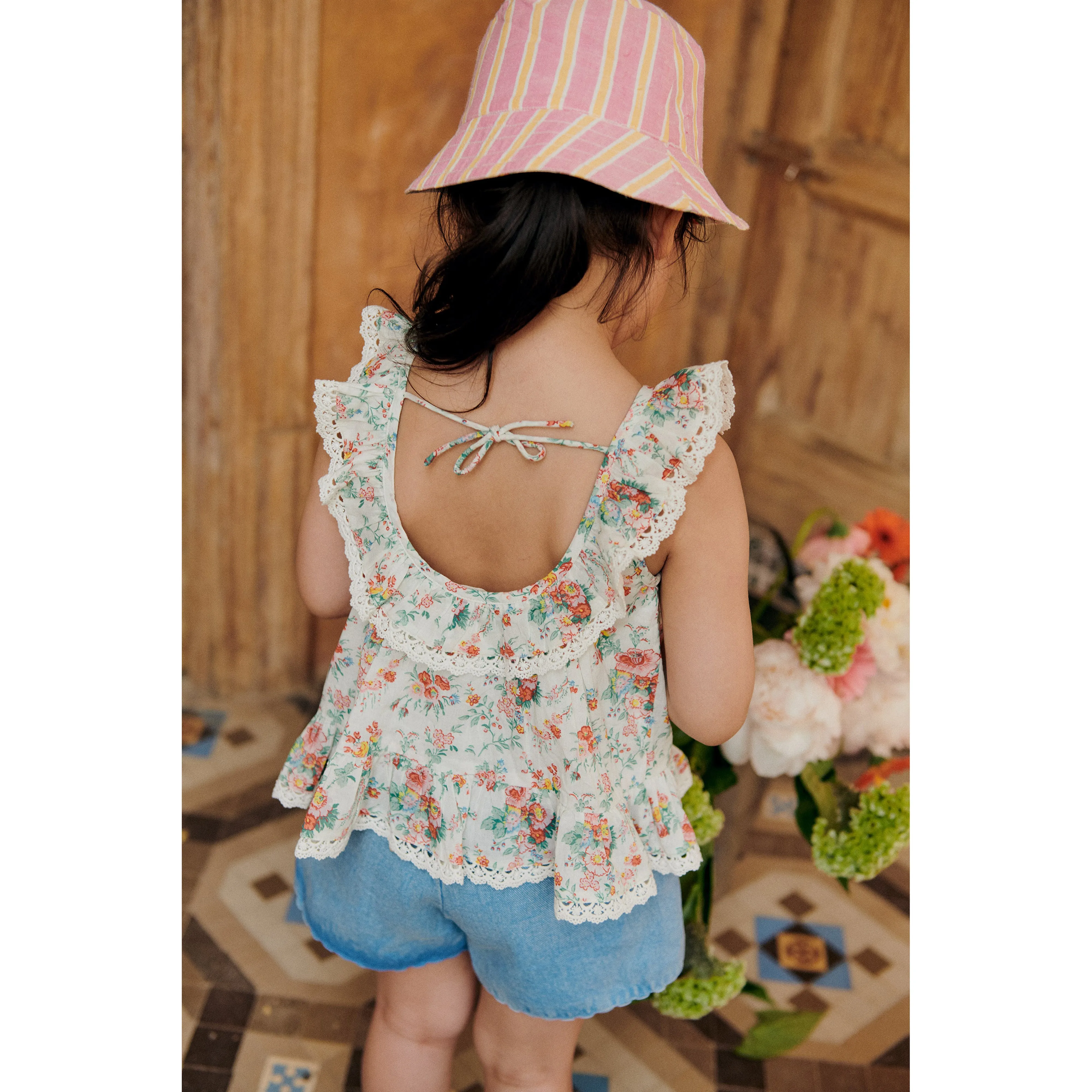 Louise Misha Blouse Zelie - Cotton Voile - Cream Rosa Festa