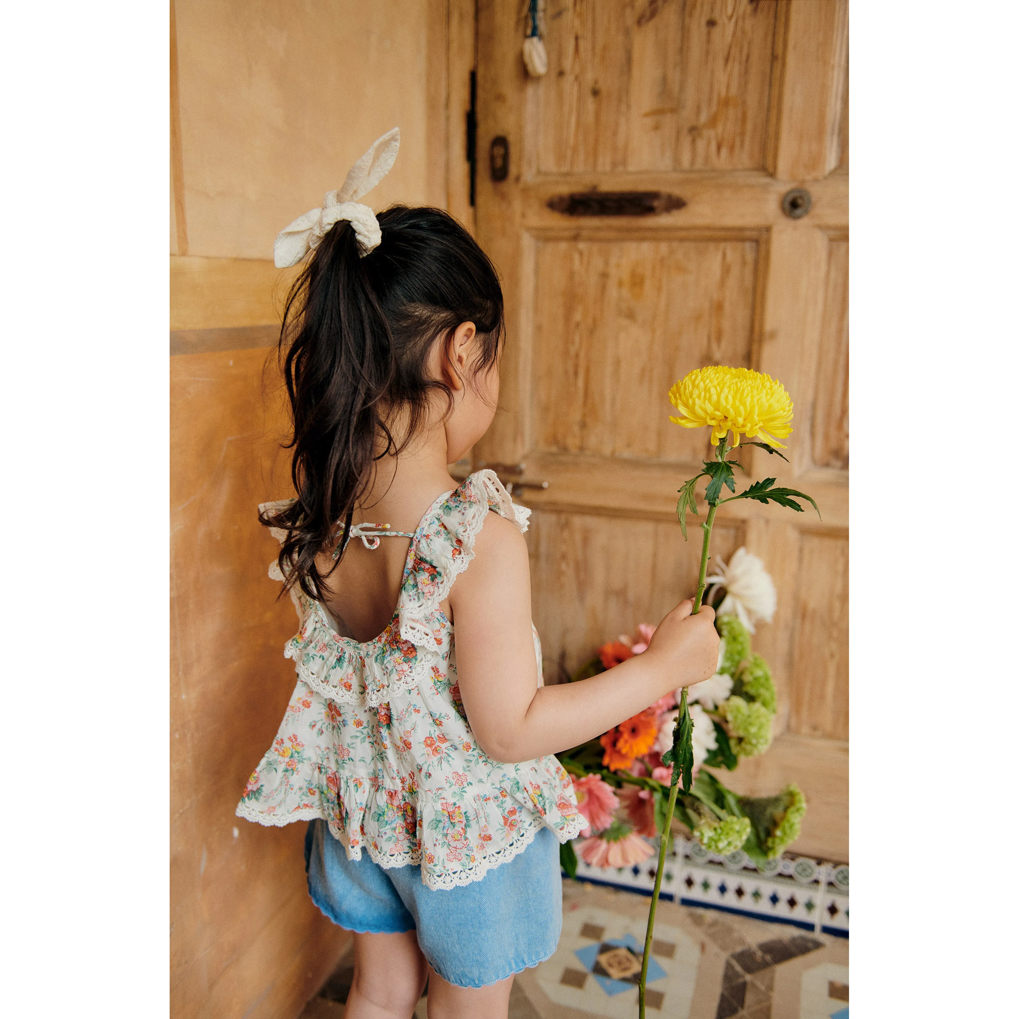 Louise Misha Blouse Zelie - Cotton Voile - Cream Rosa Festa