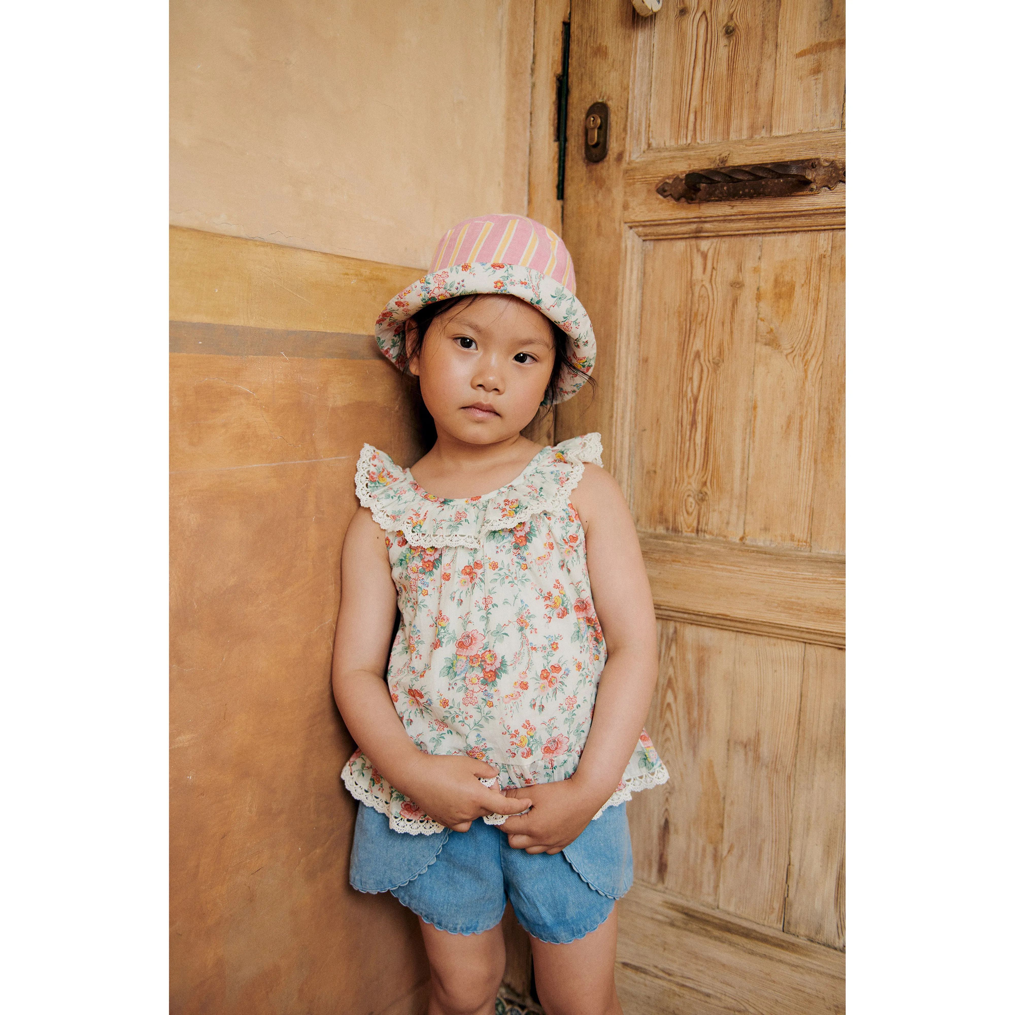 Louise Misha Blouse Zelie - Cotton Voile - Cream Rosa Festa