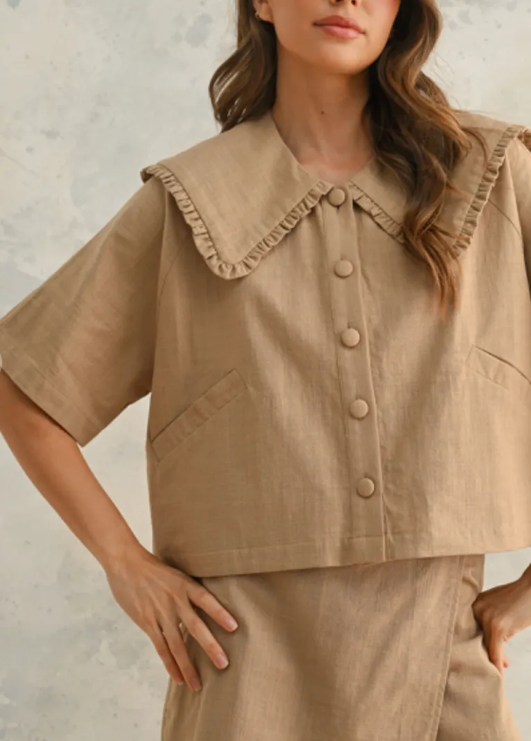 Lucy Linen Collared Blouse
