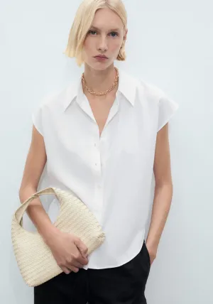 Lyocell Sleeveless Shirt - Beige