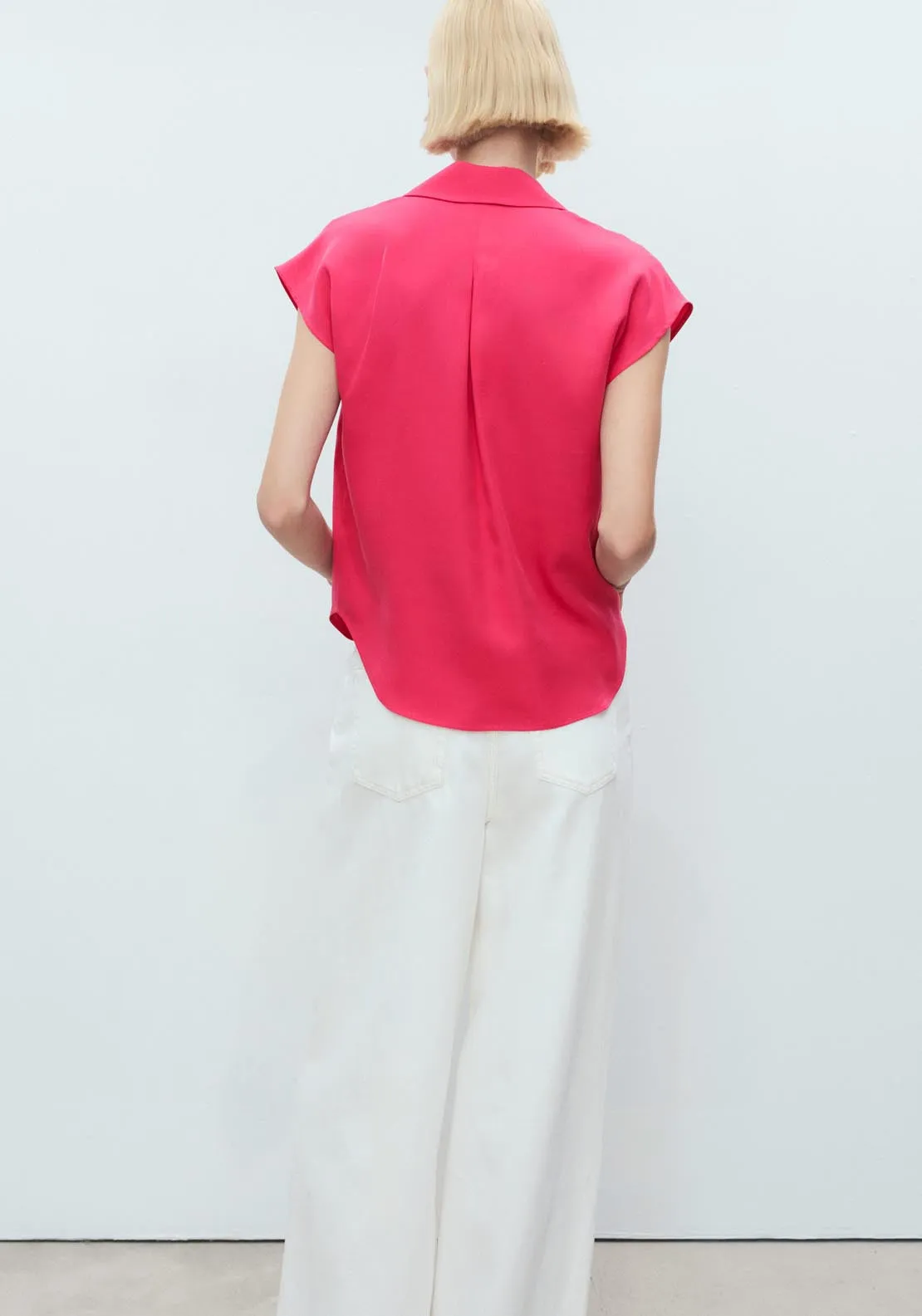 Lyocell Sleeveless Shirt - Medium Red