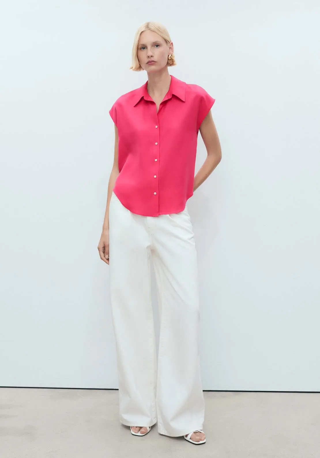 Lyocell Sleeveless Shirt - Medium Red