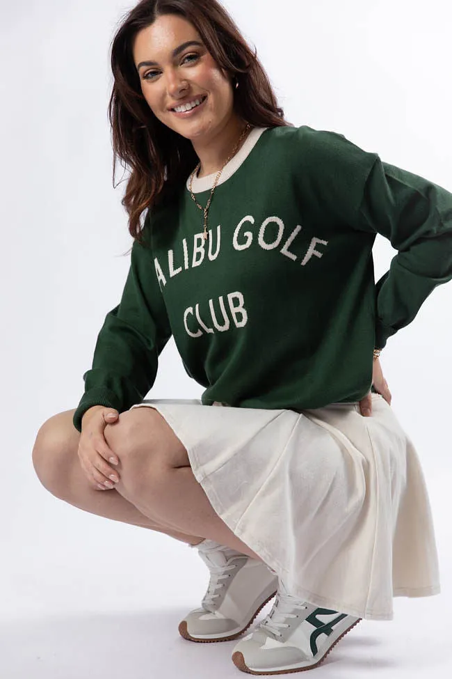 Malibu Golf Club Green Lightweight Sweater SALE