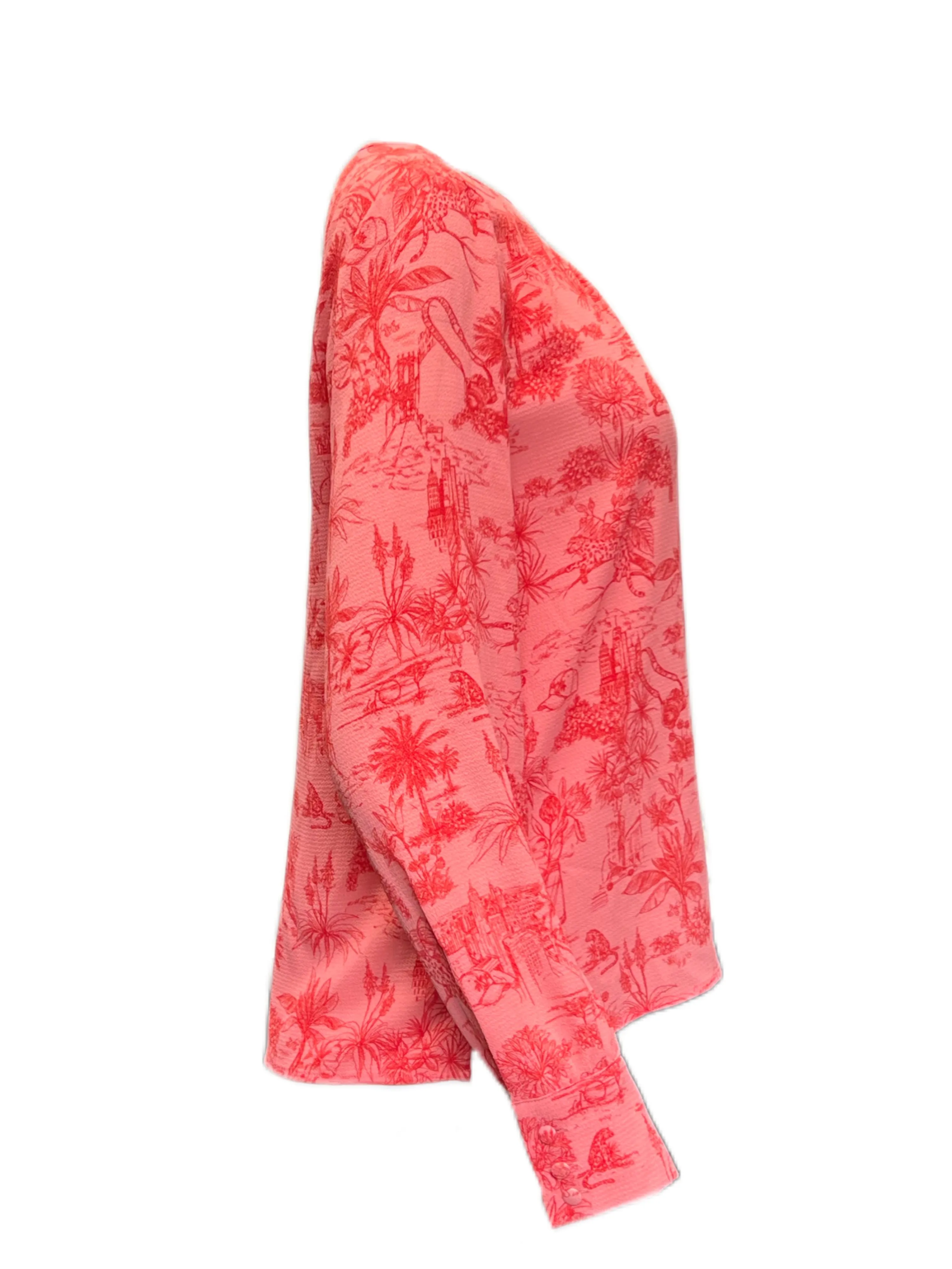 Marella By Max Mara Women's Pink Pulce Printed Blouse NWT