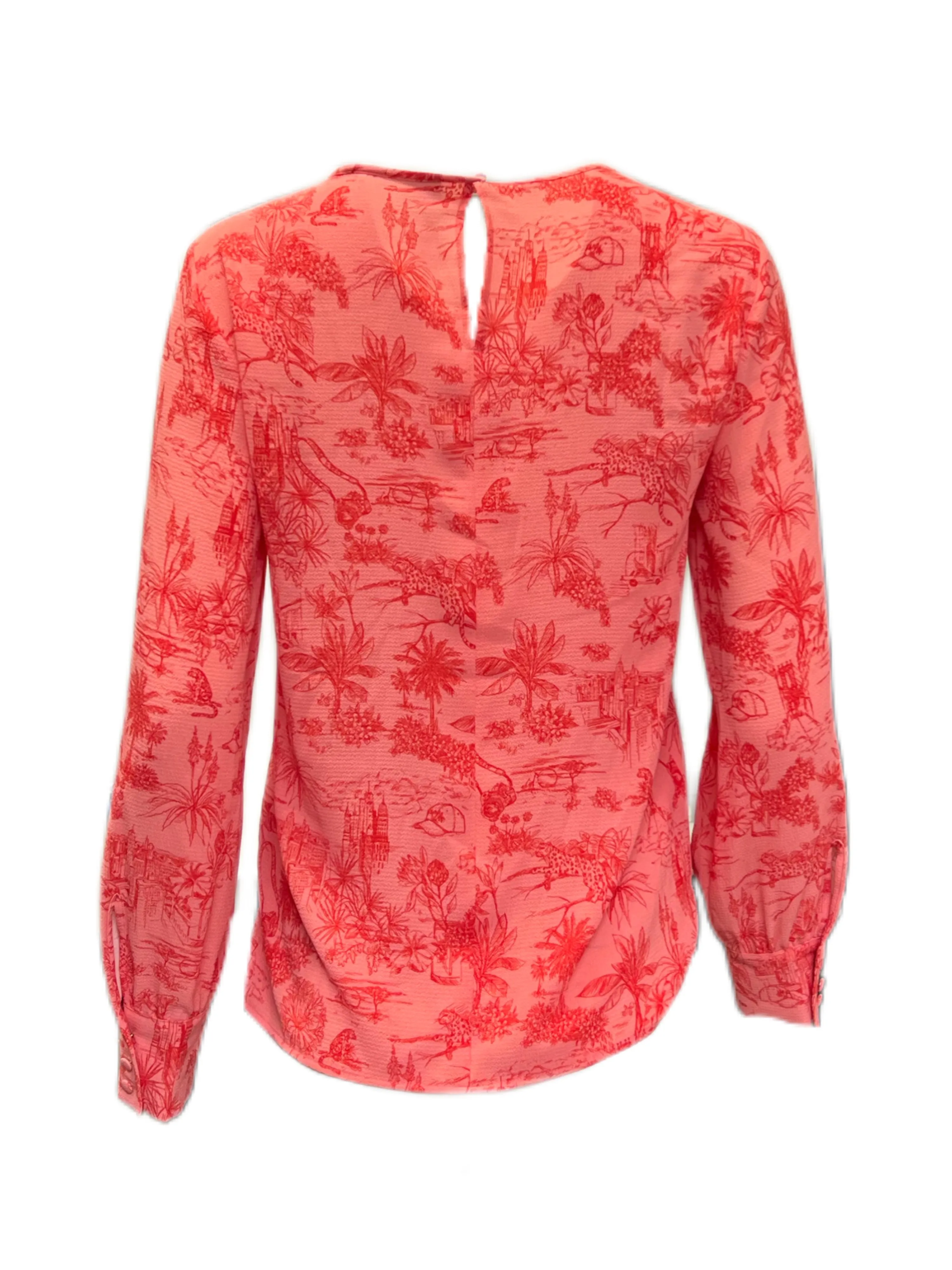 Marella By Max Mara Women's Pink Pulce Printed Blouse NWT