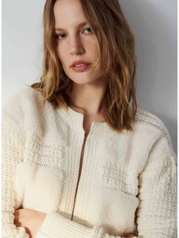 Melissa Nepton Romeo Sweater Jacket in Cream