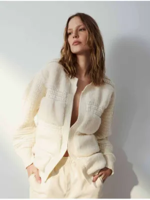 Melissa Nepton Romeo Sweater Jacket in Cream