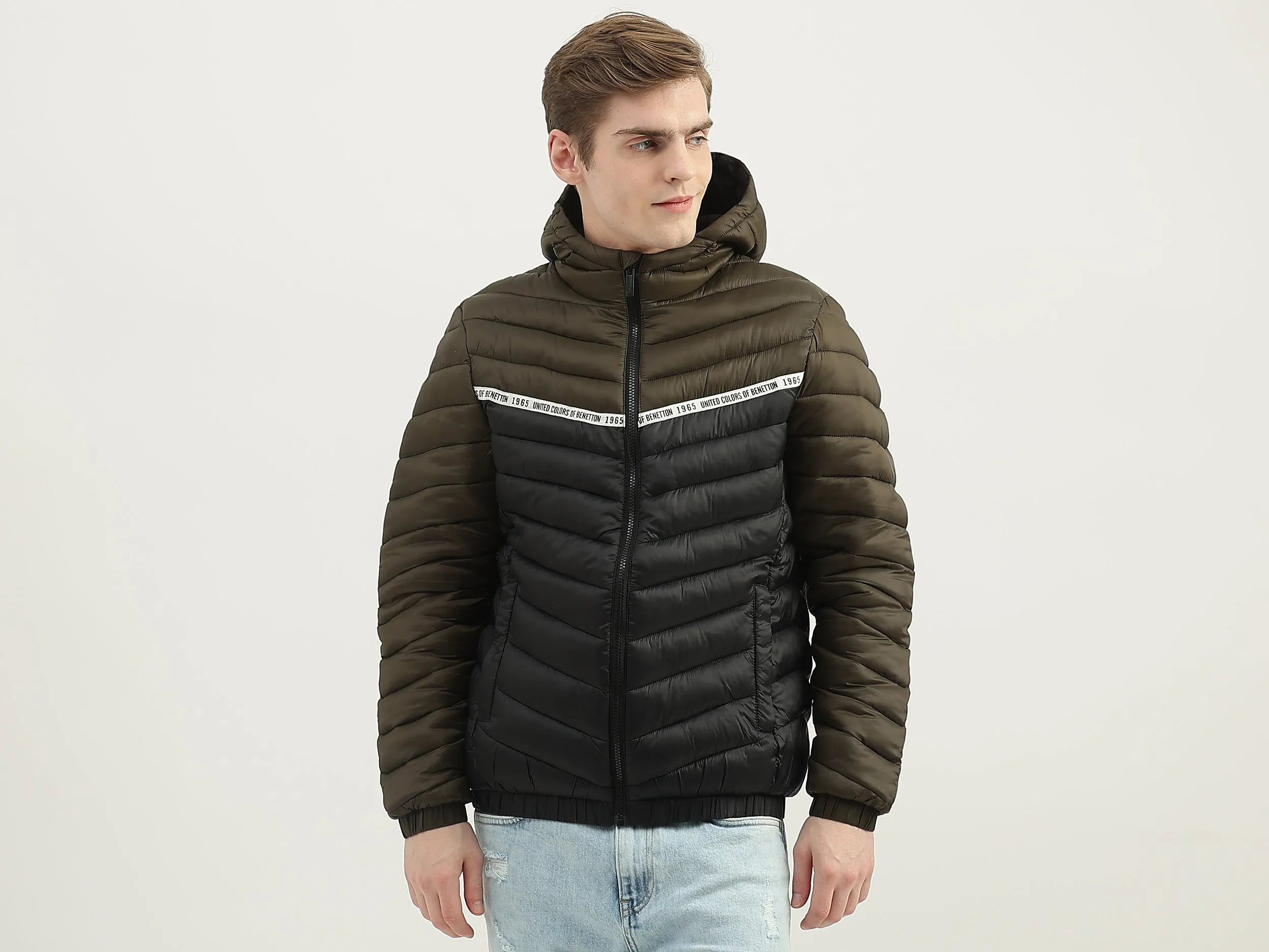 Men Quilted Hood Jacket