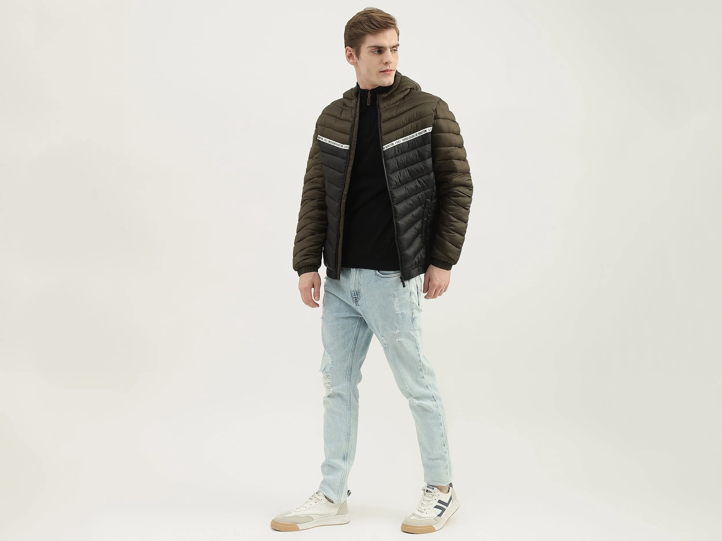 Men Quilted Hood Jacket