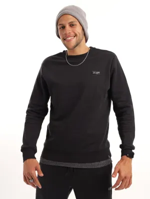 Men's Basic Crew Sweat Top - Black