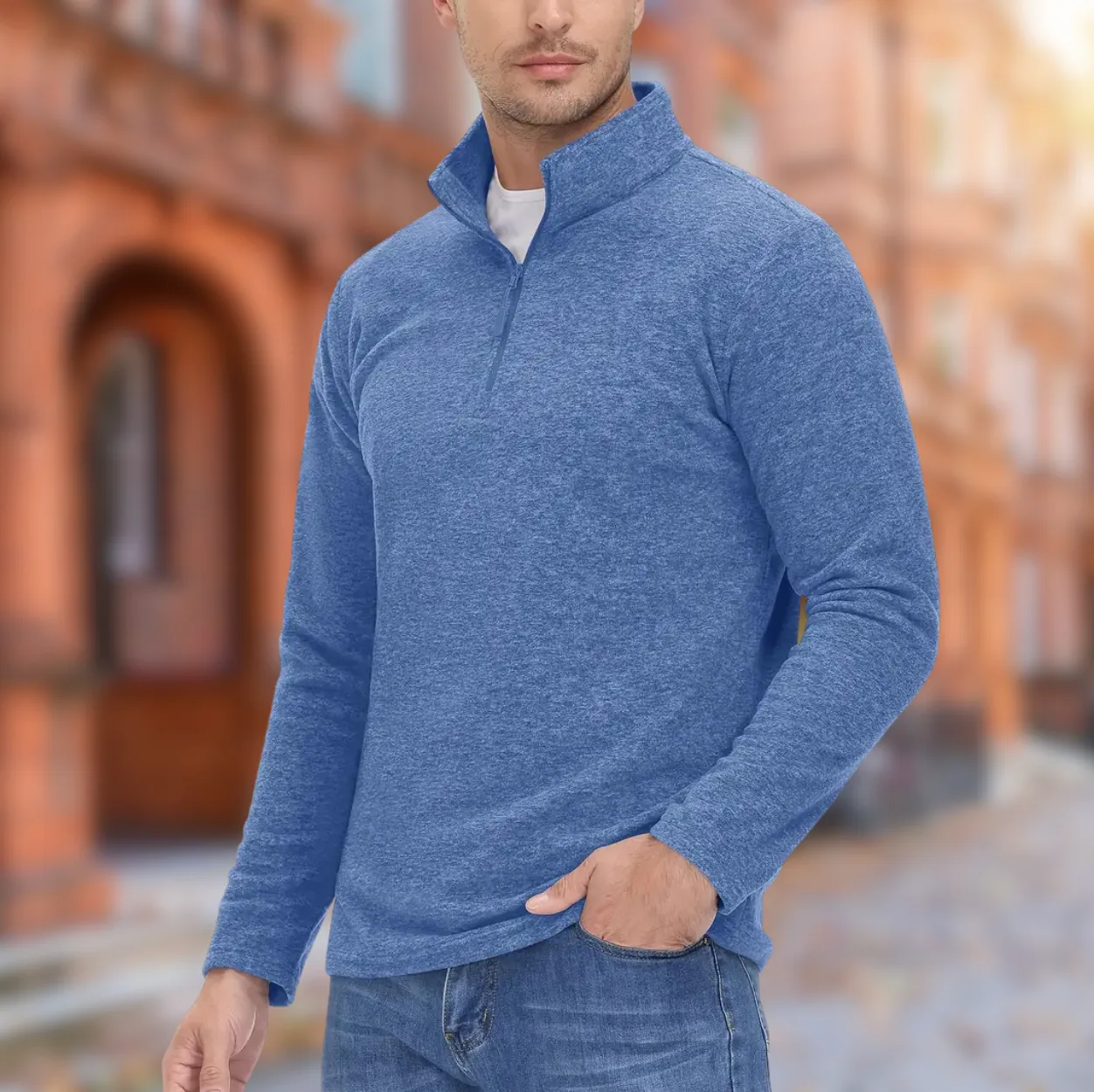 Men’s Cozy Quarter-Zip Sweater