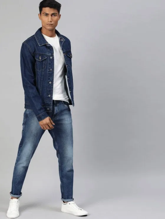 Mens Denim Jacket Dark Blue