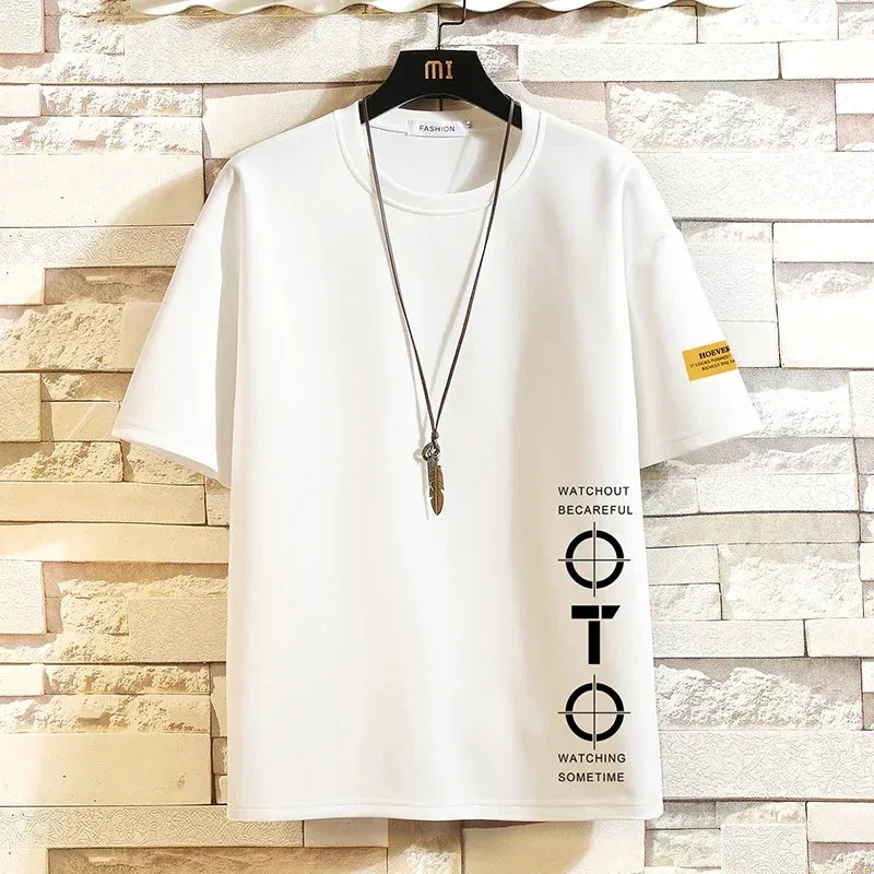 Men's Short Sleeve Printed T Shirt  Top