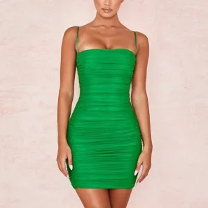 Mesh Ruch Mini Dress
