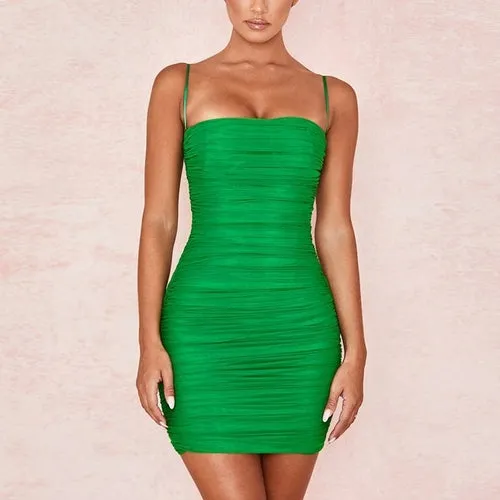 Mesh Ruch Mini Dress