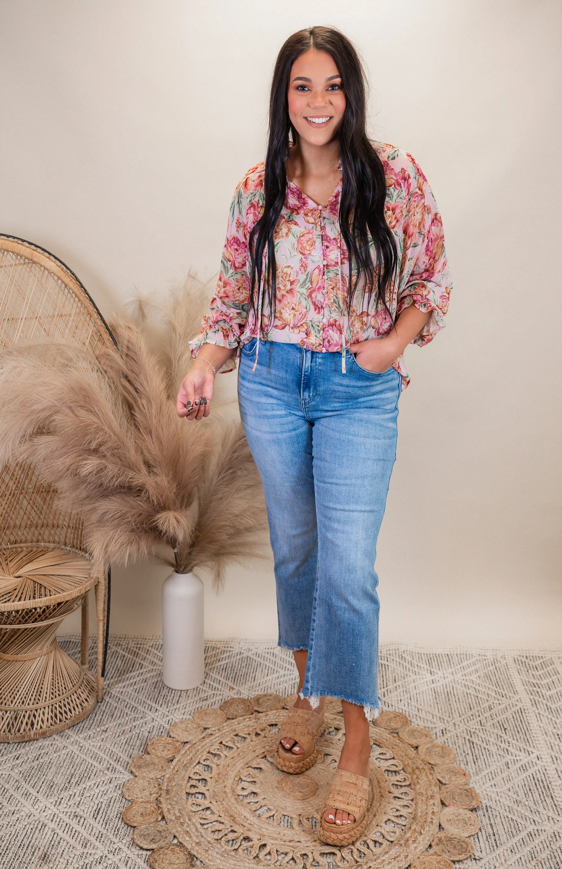 Miss Me Ruffled Collar Blouse