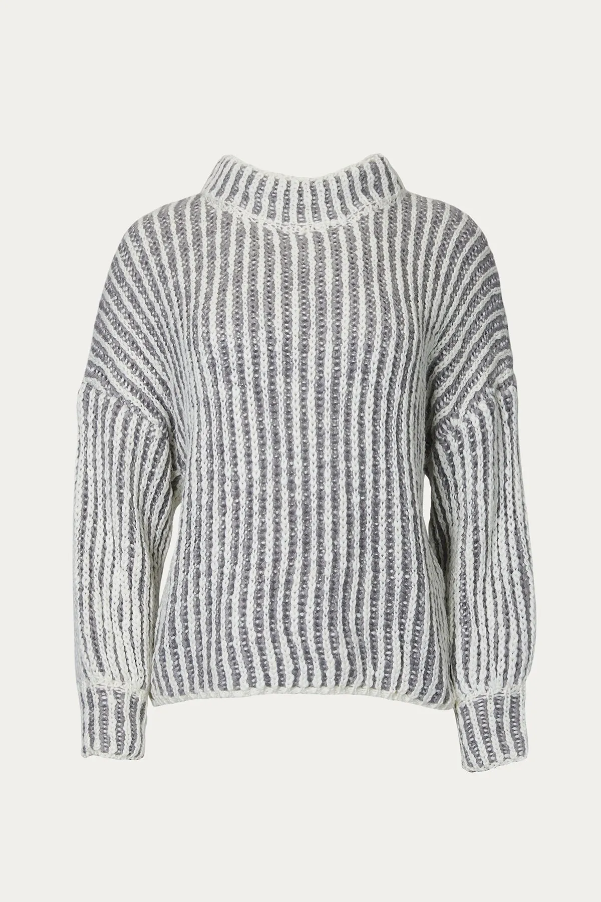 MOCK NECK KNIT SWEATER