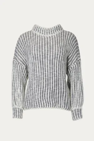 MOCK NECK KNIT SWEATER