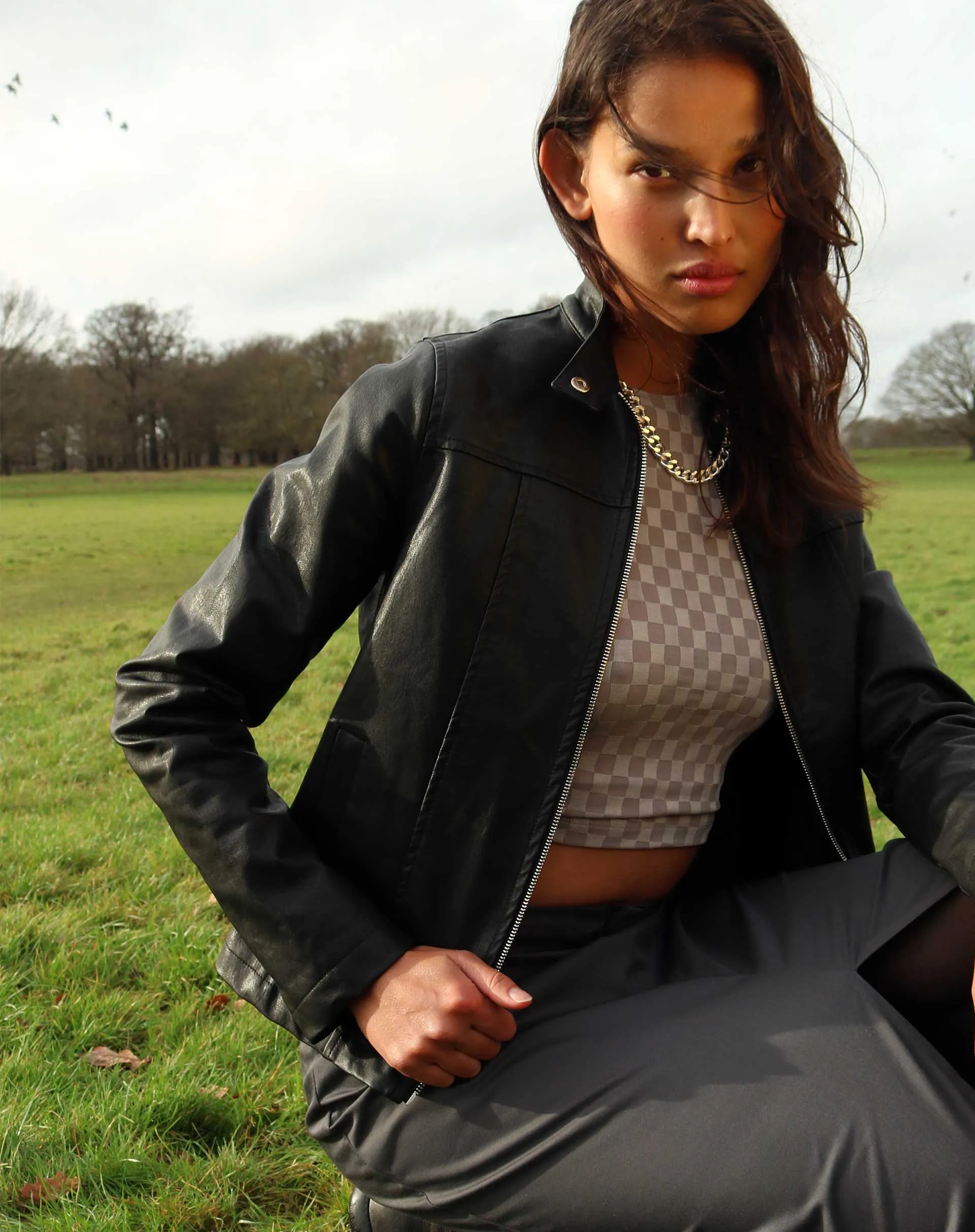 MOTEL X OLIVIA NEILL Olivia Jacket in PU Black