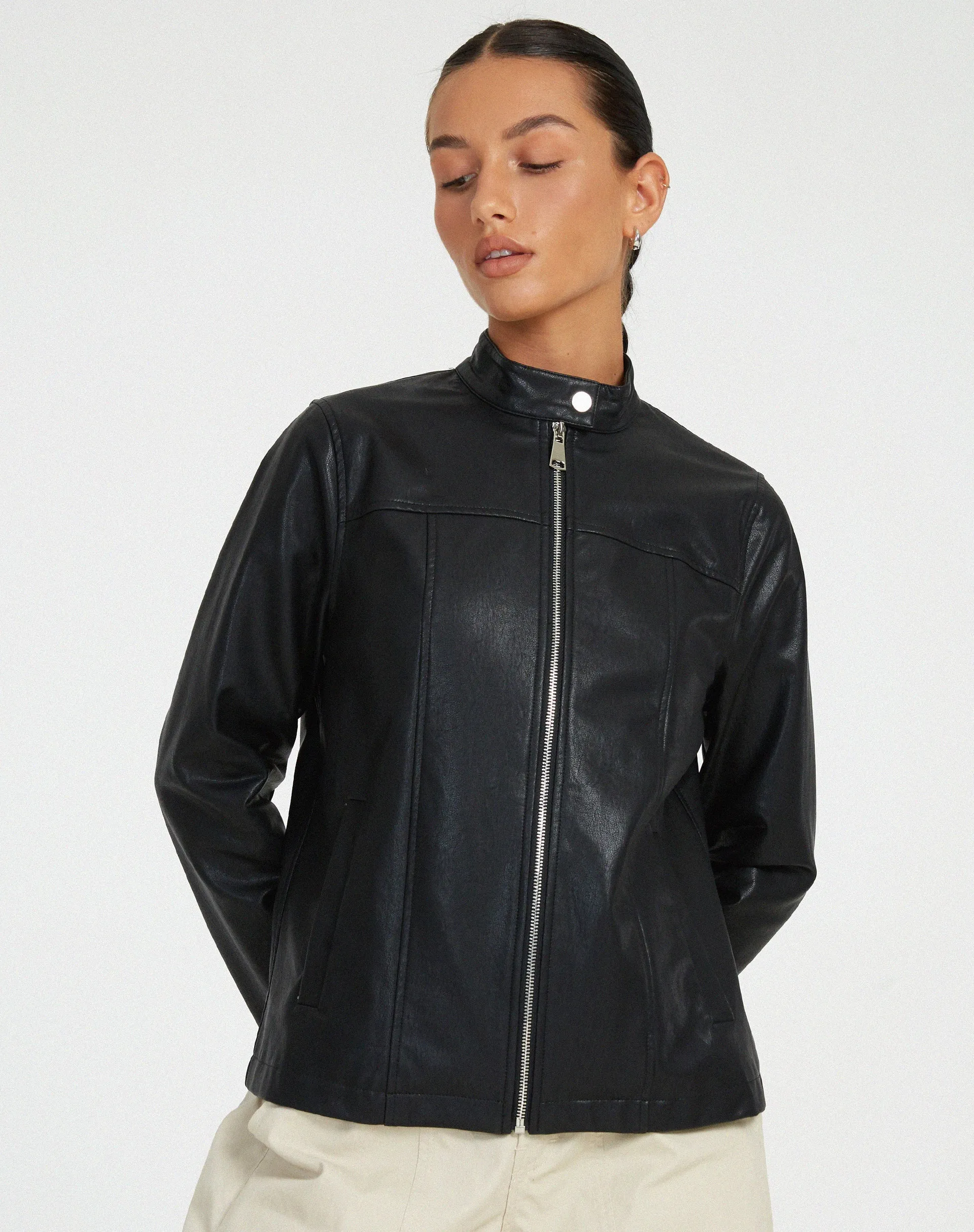 MOTEL X OLIVIA NEILL Olivia Jacket in PU Black