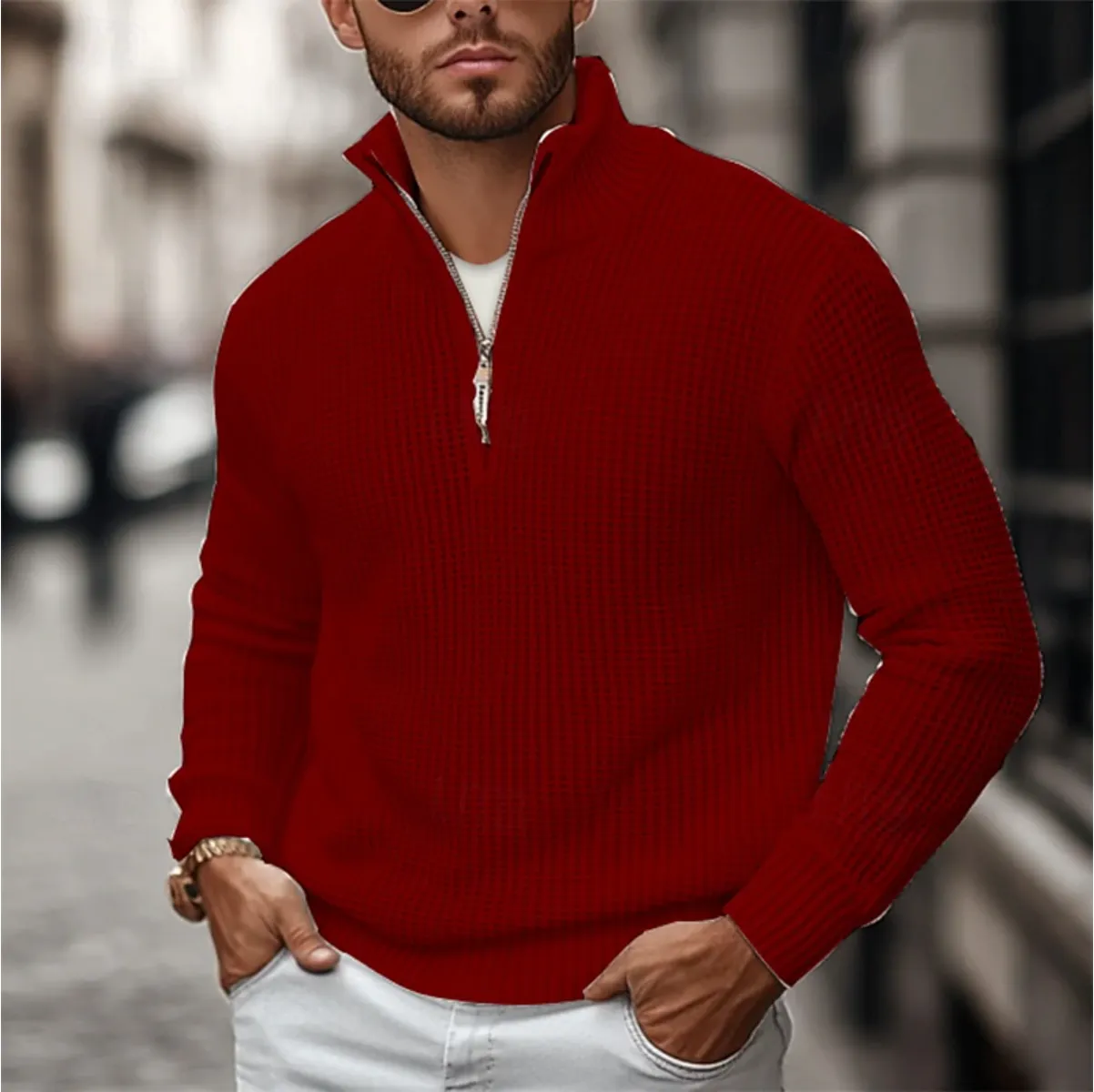 Nate | Zip-Up Sweater for Men