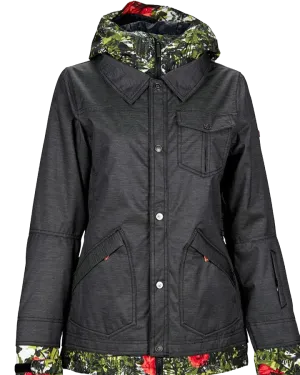 Nikita Womens Cypress Jacket - Black/ Camo Pop