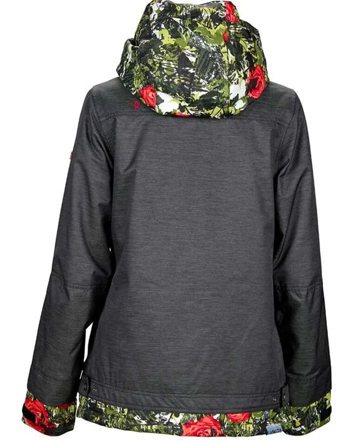 Nikita Womens Cypress Jacket - Black/ Camo Pop
