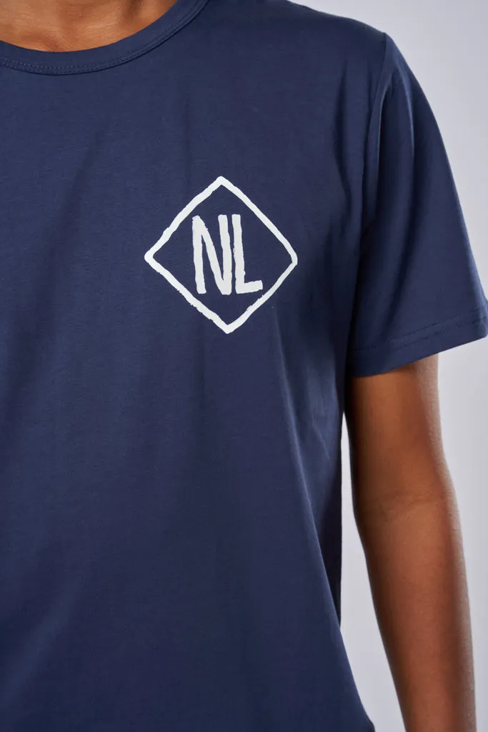 NL Hand Drawn Diamond Tee Navy