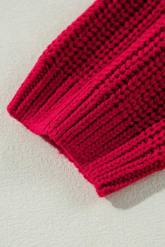 Off Shoulder Ribbed Knit Sweater