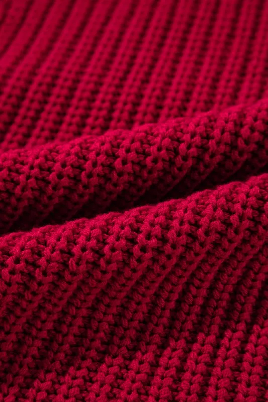 Off Shoulder Ribbed Knit Sweater