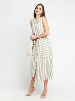 Off White Striped Top