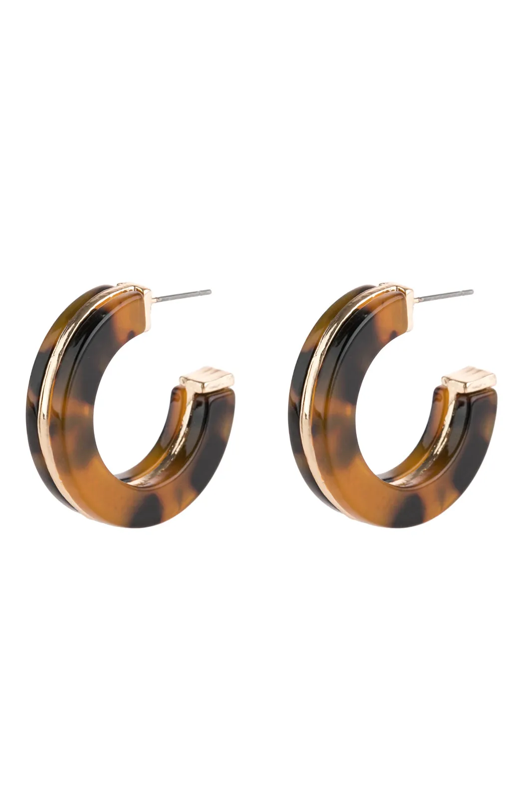 OPEN CIRCLE FACETED ACETATE EARRINGS