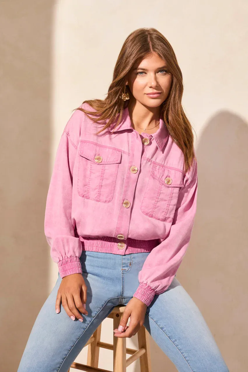 Orchid Sky Washed Effect Jacket