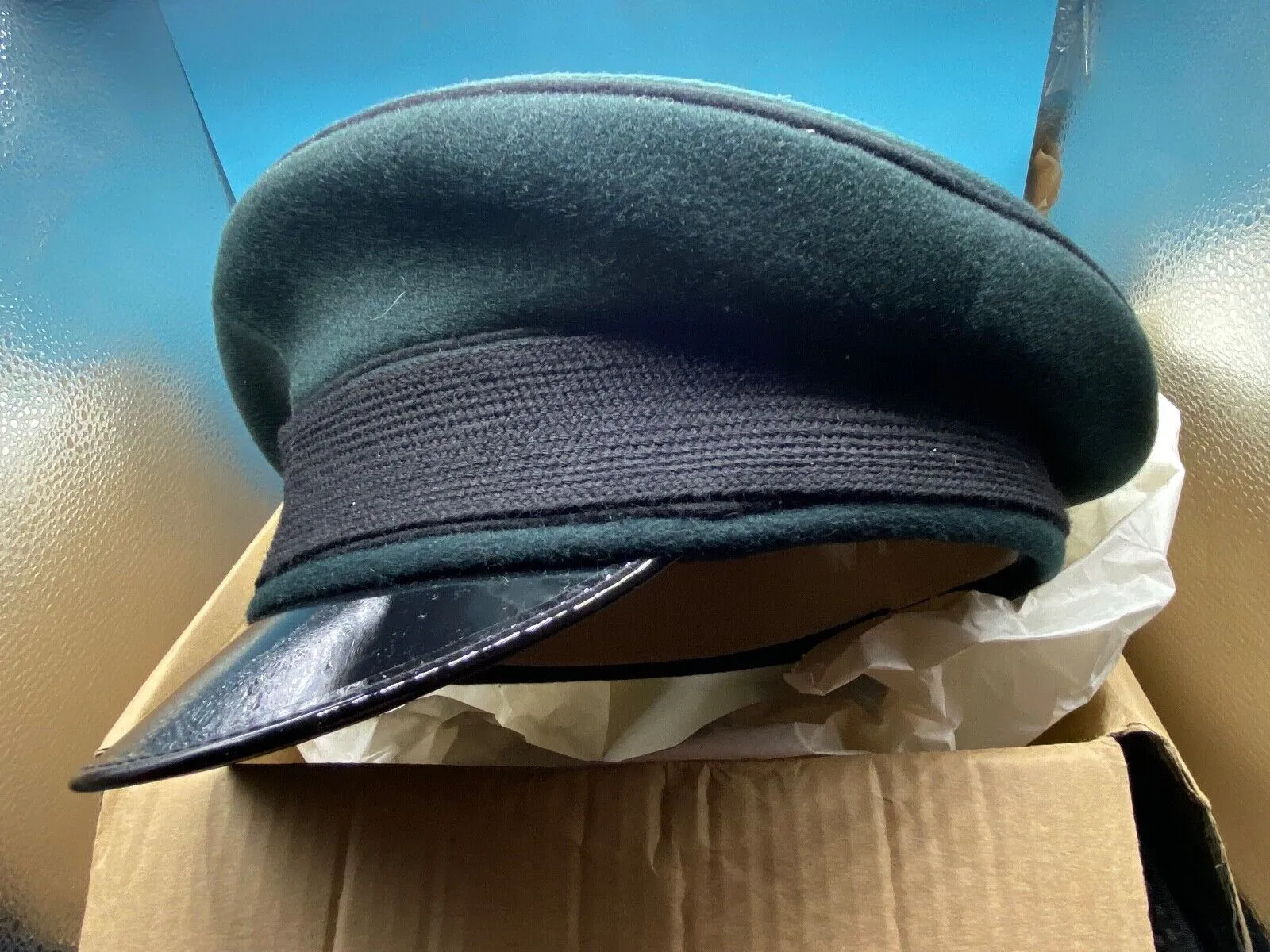 Original British Army Royal Green Jackets Dress Cap - Brand New in Box - Size 60