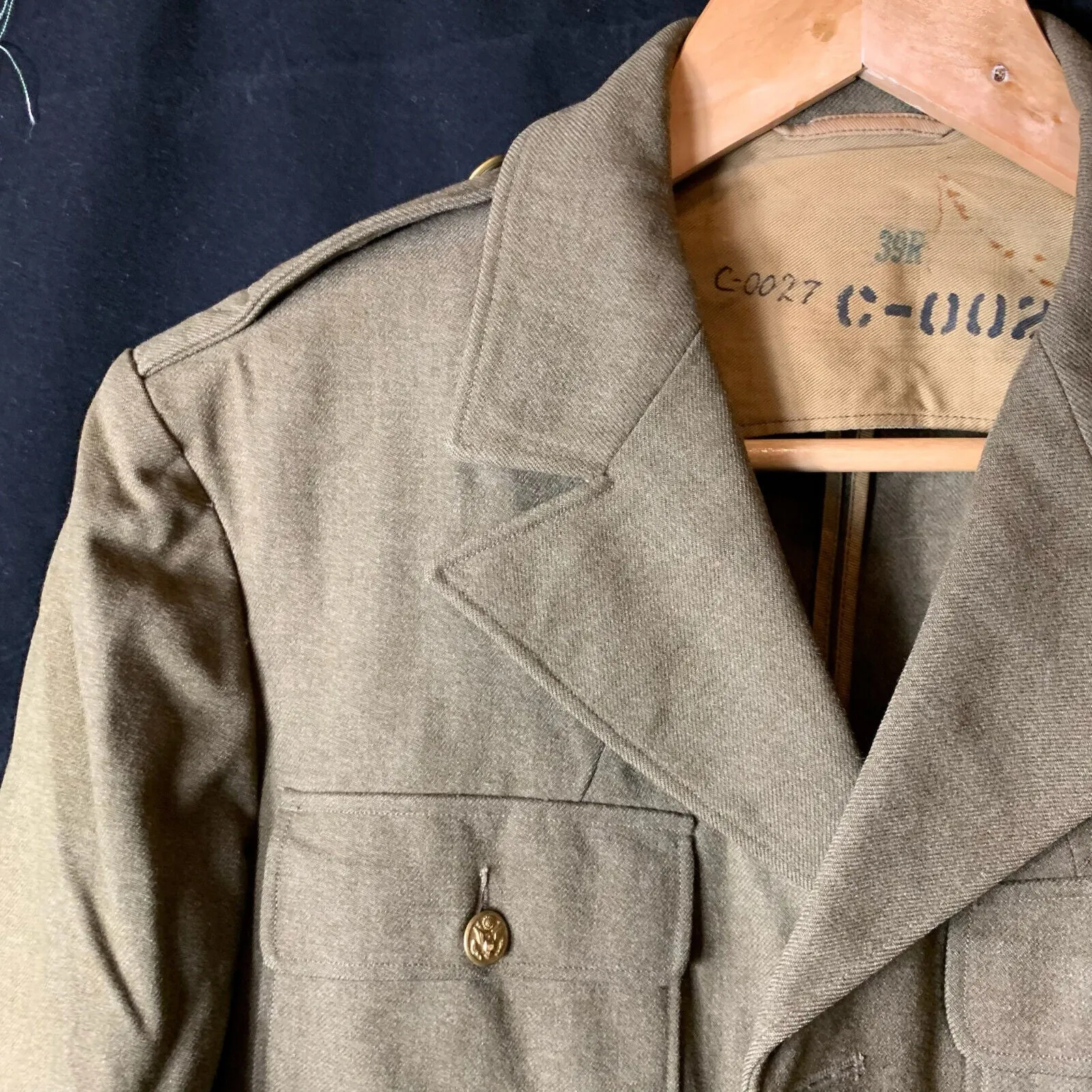 Original WW2 US Army Class A Dress Jacket 1942 - Private Ryan Prop - 38" Regular