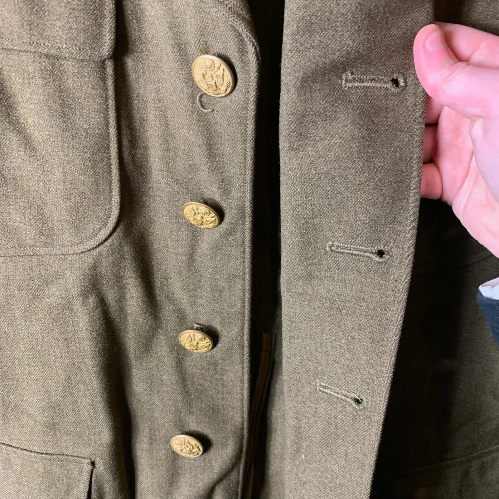 Original WW2 US Army Class A Dress Jacket 1942 - Private Ryan Prop - 38" Regular
