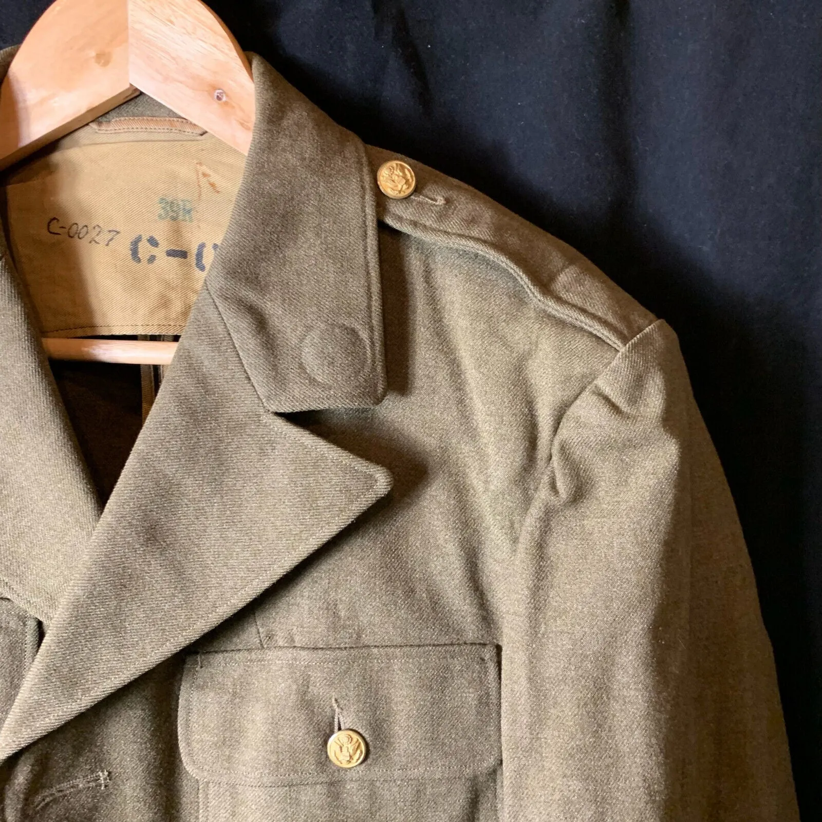 Original WW2 US Army Class A Dress Jacket 1942 - Private Ryan Prop - 38" Regular